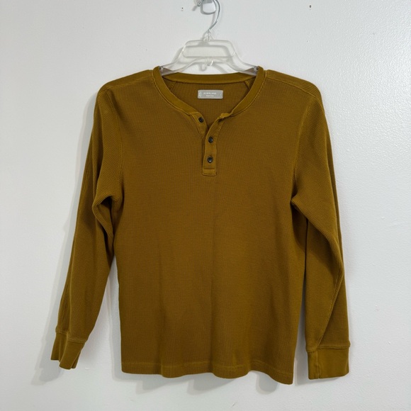Everlane Other - Everlane Men's Organic Cotton Golden Waffle Henley Long-Sleeve Shirt Top